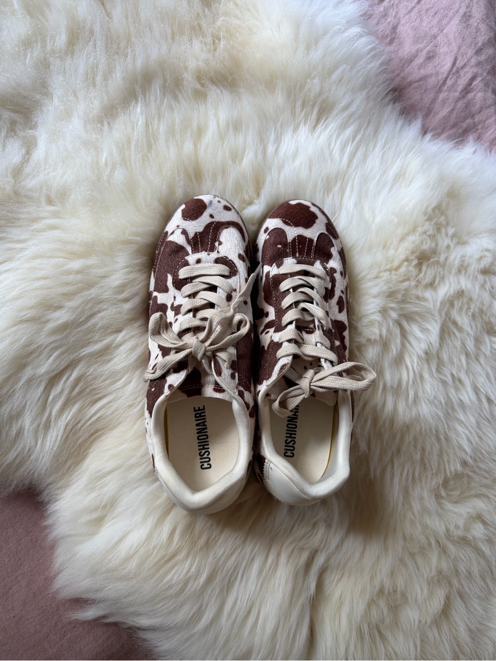 NWOT faux cowhide sneakers